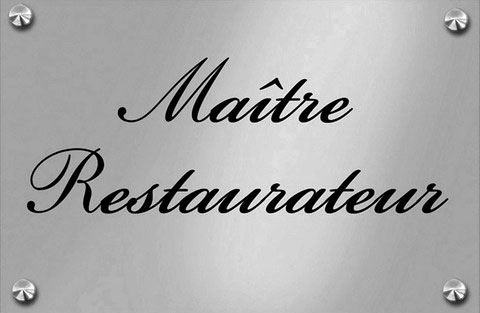 Plaque Maître restaurateur du Restaurant-Pizzeria-Bar à vins Le Patio à Landivisiau